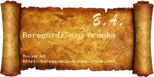 Beregszászy Aranka névjegykártya